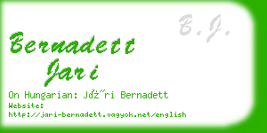 bernadett jari business card